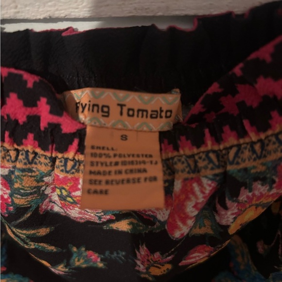 Flying Tomato Floral Black and Pink Women's Dress in size Small - Picture 14 of 15
